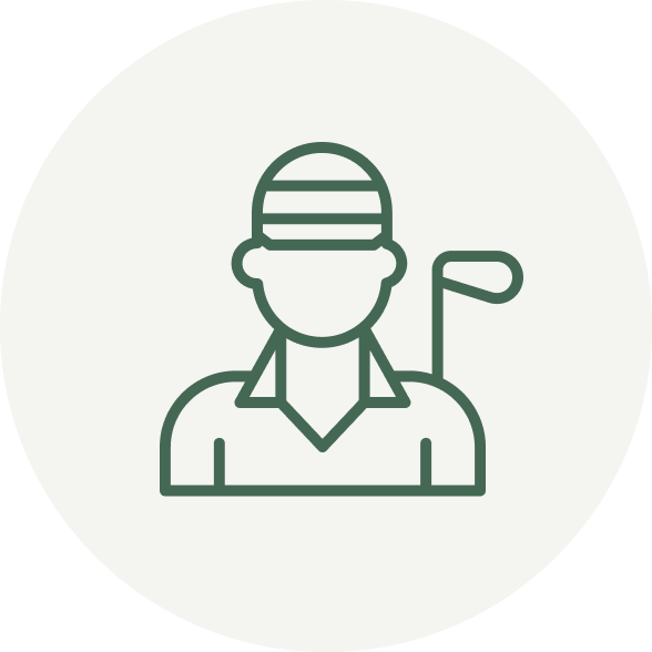 Conoce nuevos golfistas y amplía tu círculo de juego.